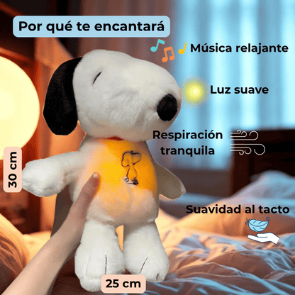 peluche calmante anti estrés que respira inspirado en Snoopy 