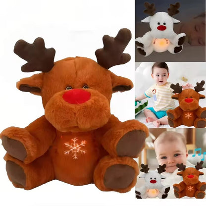 peluche de reno navideño calmante