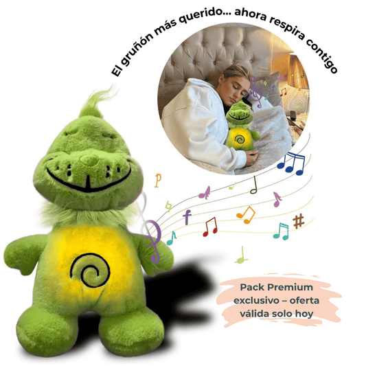 peluche que respira inspirado en el Grinch